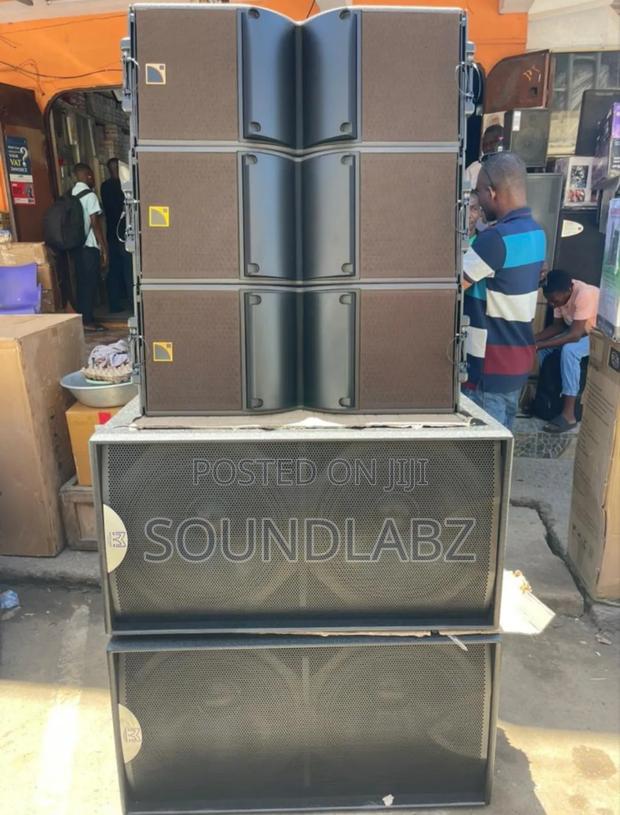 3pieces Kara12inches Line Array Speakers & Professional Amplifier Rack · Photo 1