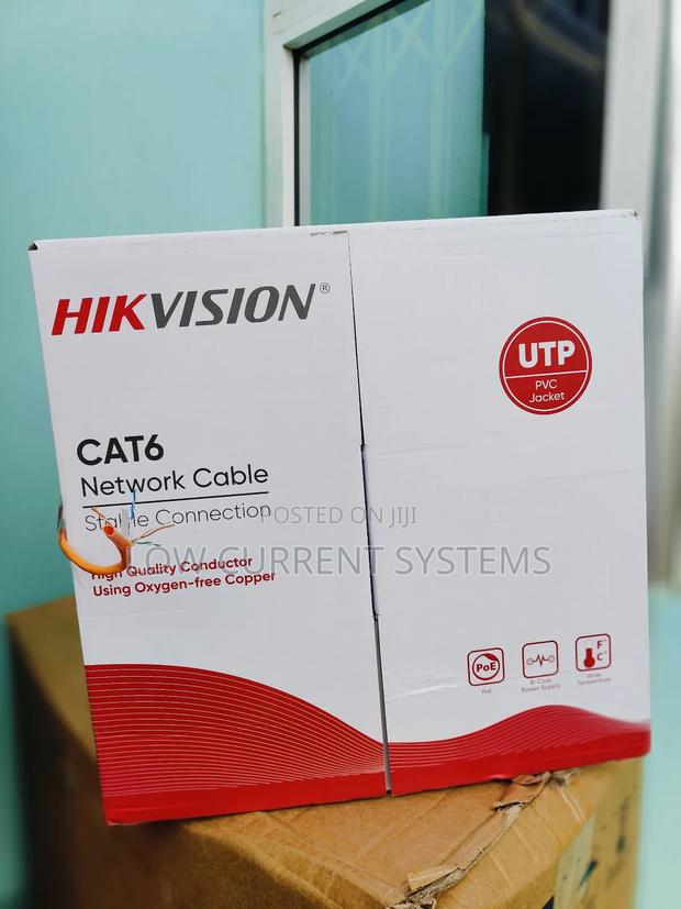 Hikvision Utp Network Cable Cat6 Full Copper Networking Cable Orange · Photo 1