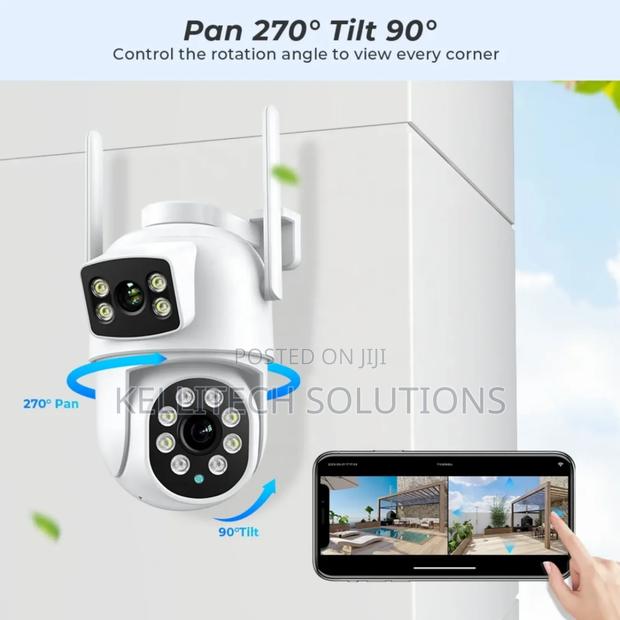 Smart Wifi Double Lens CCTV Security Camera Videos · Photo 3