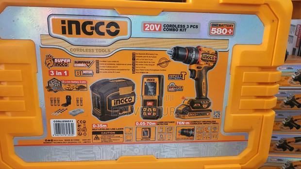 Ingco Cordless Drill 20v 76nm + Laser Level + Laser Distance Detector · Photo 2