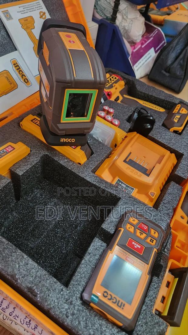 Ingco Cordless Drill 20v 76nm + Laser Level + Laser Distance Detector · Photo 4