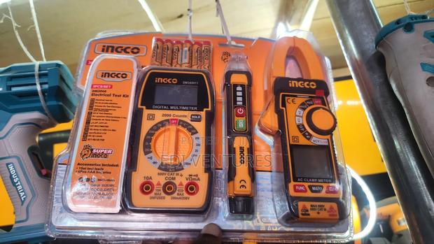 Ingco 3 Pcs Electrical Test Kit (Multimeter, Clamp Voltage Detector · Photo 1
