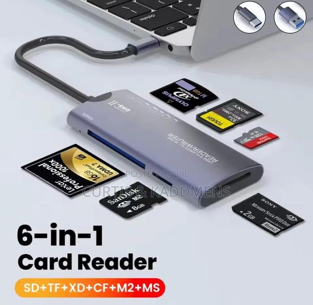 6in1 Type C Cf/Sd/Tf/Xd/M2 Card Reader · Photo 1