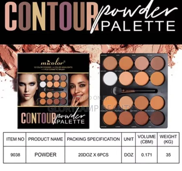 Micolor 16-color Contour Highlight Powder Palette With Cosmetic Brush · Photo 3