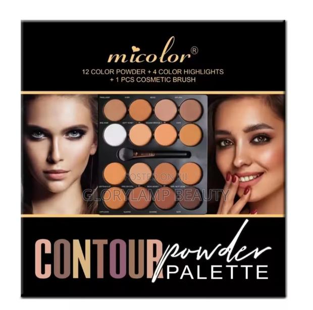 Micolor 16-color Contour Highlight Powder Palette With Cosmetic Brush · Photo 4