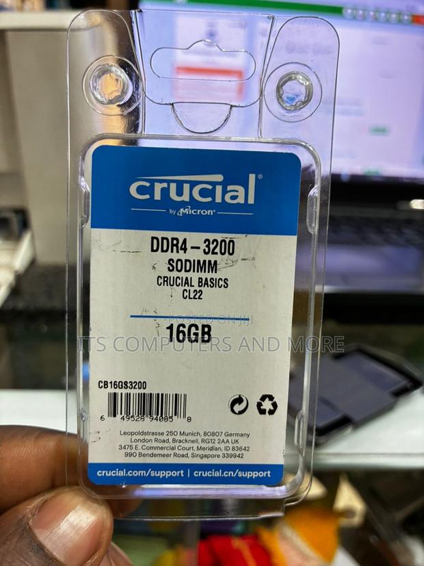 16gb Ddr4 Laptop Ram (Crucial) · Photo 1