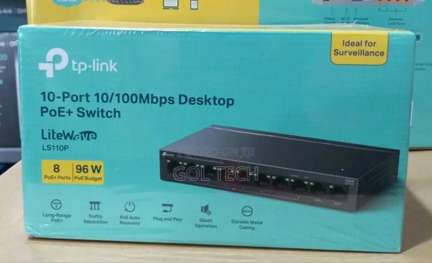 Tp Link 10-Port 10/100mbps Desktop Poe Switch Litewave Ls110p · Photo 1
