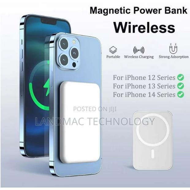 Magsafe2 Magnetic Wireless Battery Pack for iPhone Power Bank - White · Photo 1