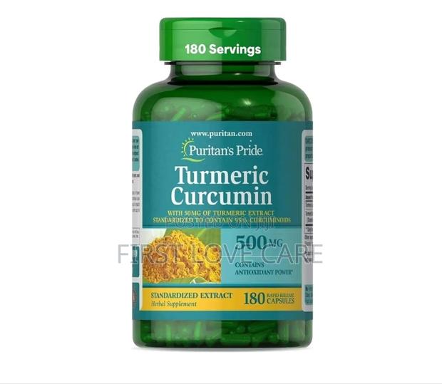 Puritan Pride Turmeric Curcumin 500mg ( 180pill) · Photo 1