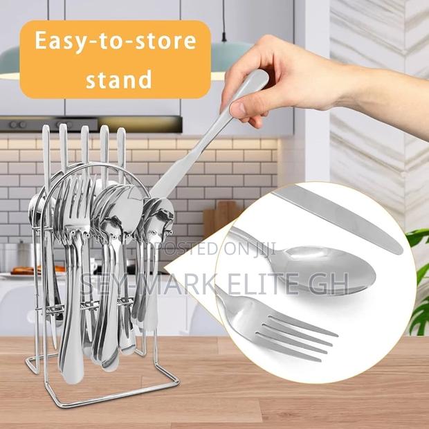 24pcs Cutlery Set Gold Silver · Photo 3