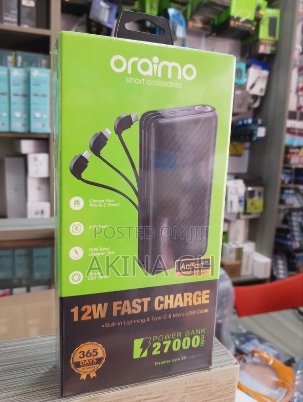 Oraimo 12w Fast Charging Power Bank 27000mah Opb-P5271 · Photo 2