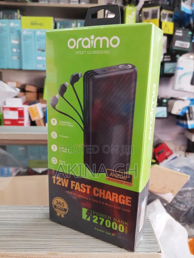 Oraimo 12w Fast Charging Power Bank 27000mah Opb-P5271 · Photo 3