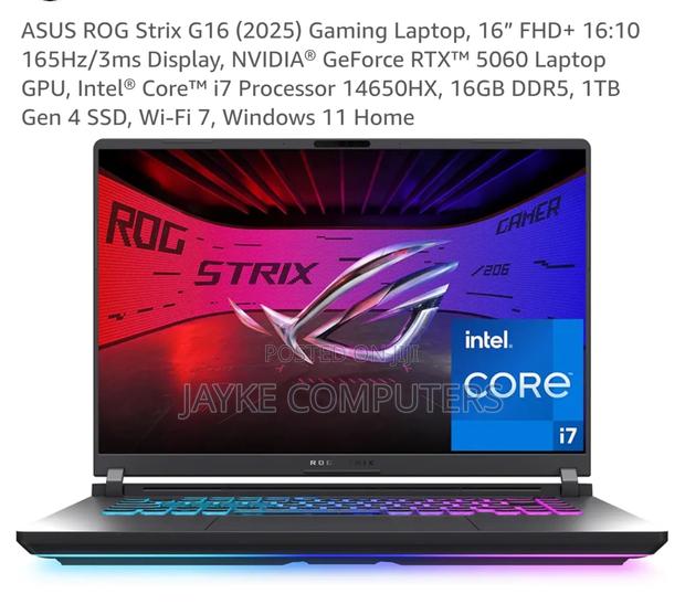 New Laptop Asus ROG Strix G16 G614 16GB Intel Core i7 SSD 1T · Photo 2
