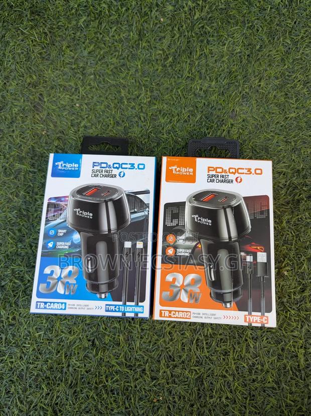 Triple Power 38watts Super Fast Car Charger · Photo 2