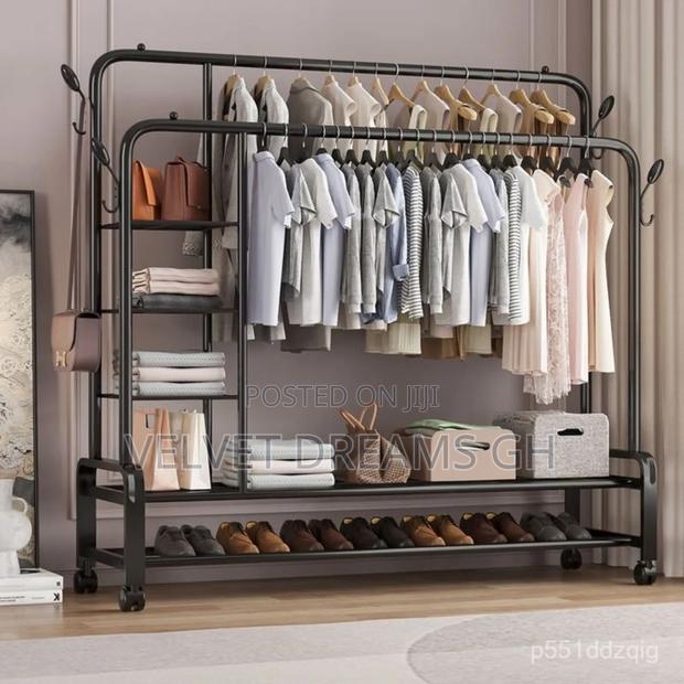 Quality Double Clothes Hanger Strong, Adjustable Space Saving · Photo 1