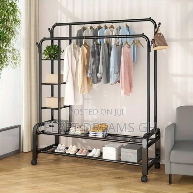 Quality Double Clothes Hanger Strong, Adjustable Space Saving · Photo 3