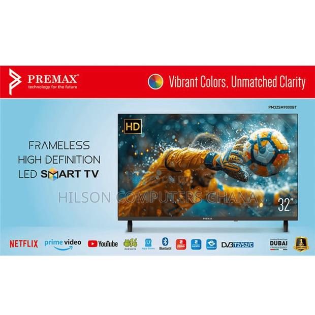 Premax 32inchs Frameless Smart Hd Led Tv Pm32sm9000bt · Photo 1