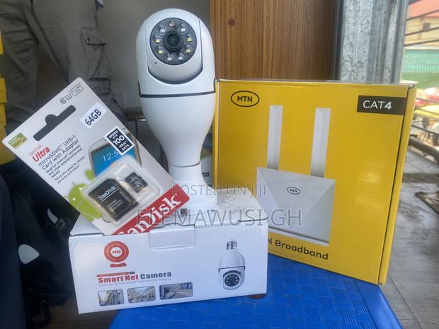 V380pro PTZ Bulb CCTV Camera $ Router Combo Plus Free 64gig Sd Card · Photo 3
