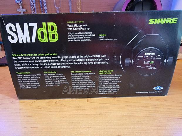 Shure Sm7db Dynamic Vocal Microphone for Streaming, Podcast, Recording · Photo 2