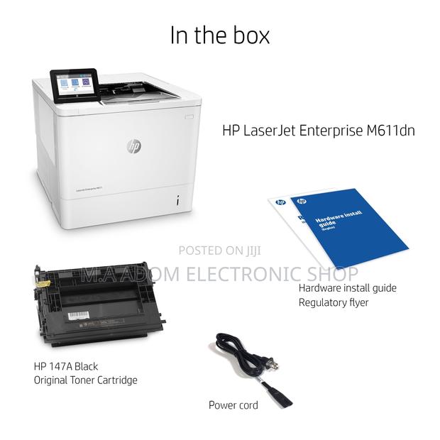 Hp Laserjet Enterprise M611dn Monochrome Printer Black White Only · Photo 1