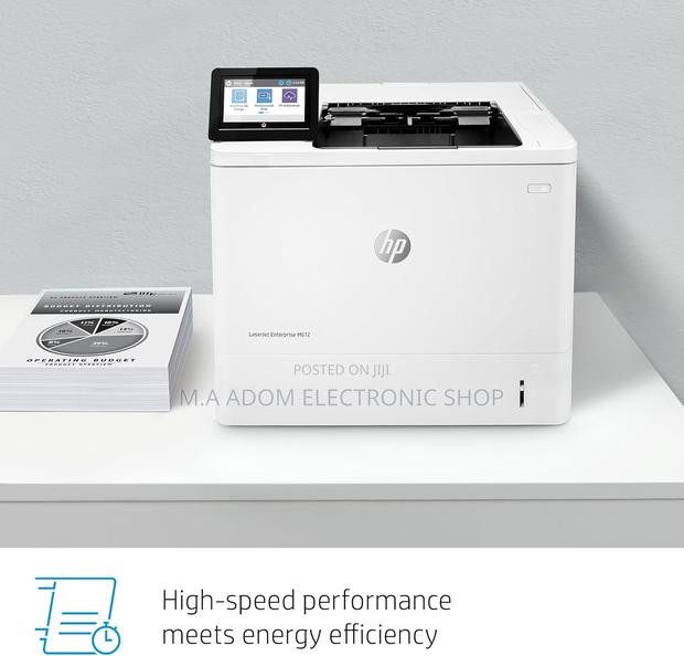 Hp Enterprise M612dn Auto Duplex Black White Printer · Photo 1
