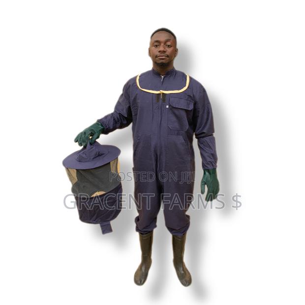 2-Zipper Navy Blue Cowboy Style Beekeepers' Jumpsuit With Gloves · Photo 2