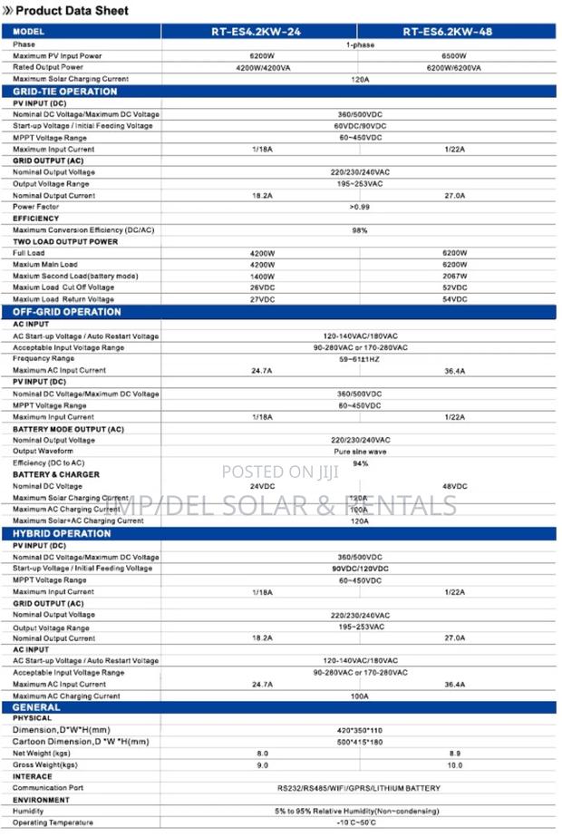 6.2kw 48v Solar Hybrid Inverter · Photo 4