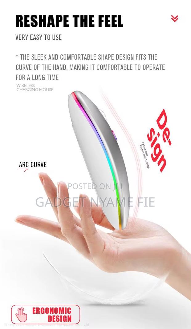 2.4g Rechargeable Ultra-thin Wireless Mouse - Black · Photo 3