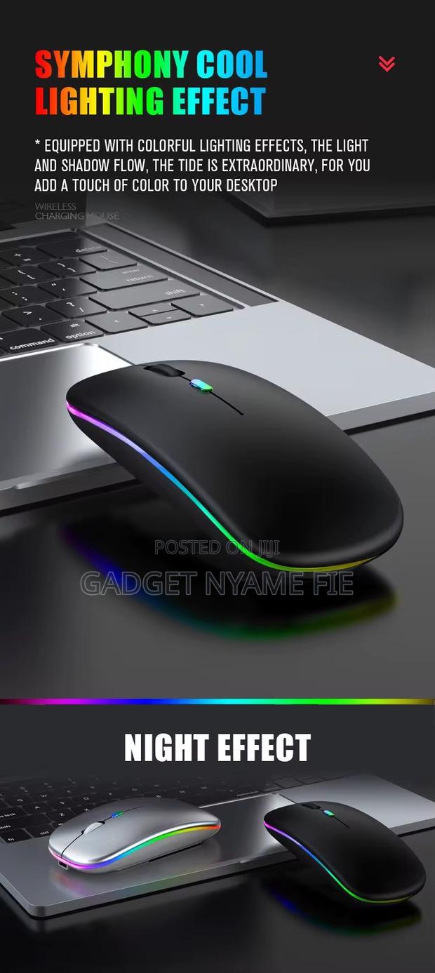 2.4g Rechargeable Ultra-thin Wireless Mouse - Black · Photo 2