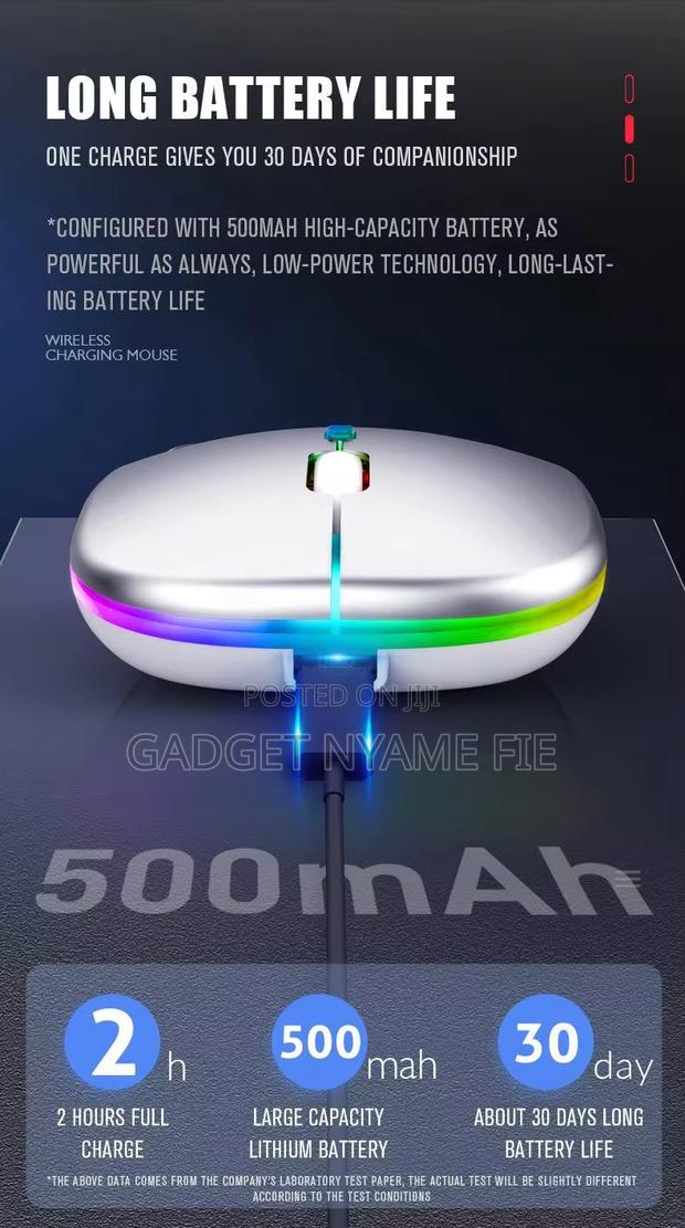 2.4g Rechargeable Ultra-thin Wireless Mouse - Black · Photo 4