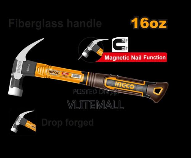 Ingco Claw Hammer 450g With Fiberglass Handle - Hch81016 · Photo 3