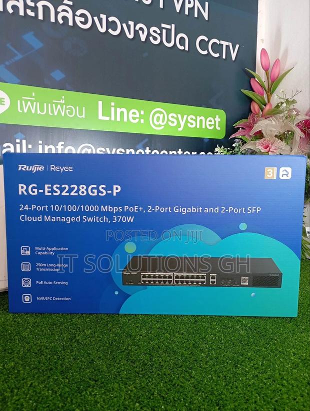 Rg-Es228gs-P 28-Port Gigabit Smart Cloud Managed Poe Switch · Photo 1