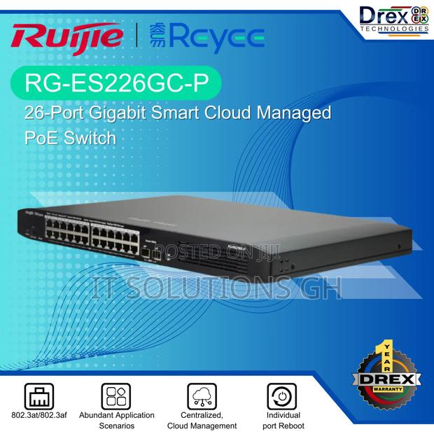 Ruijie 26-Port Rg-Es226gc-P Gigabite Cloud Managed Poe+ Switch · Photo 1