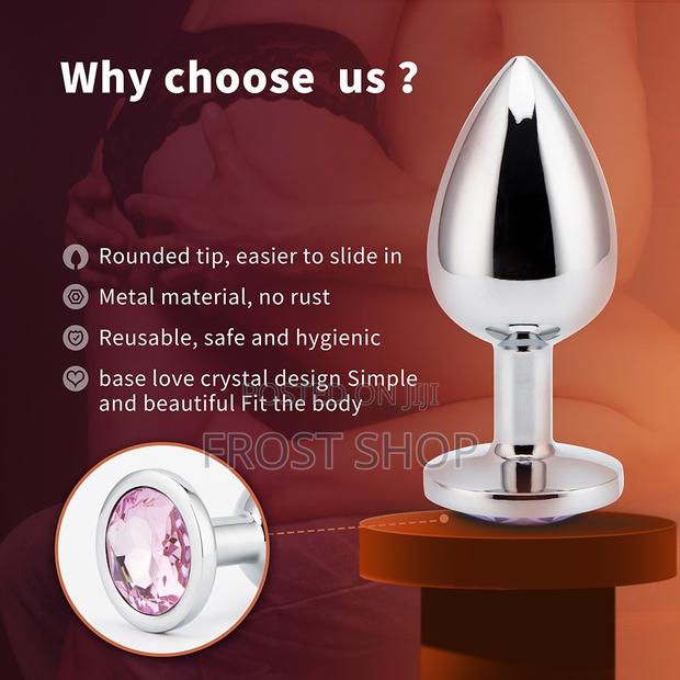 3in1 Anal Butt Plug Smooth Metal Stainless Steel Crystal Butt Plug · Photo 5