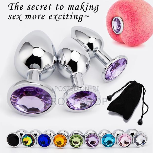 3in1 Anal Butt Plug Smooth Metal Stainless Steel Crystal Butt Plug · Photo 2