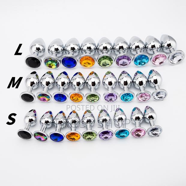 3in1 Anal Butt Plug Smooth Metal Stainless Steel Crystal Butt Plug · Photo 1