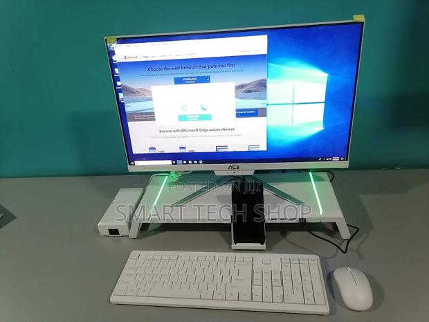 Gaming Desktop Or Monitor Stand With Rgb Light, Phone Holder Usb Hub · Photo 1