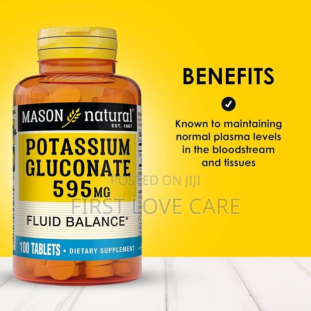 Mason Natural Potassium Gluconate 595mg · Photo 1
