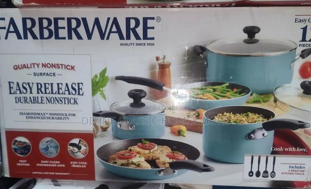 Farberware Easy Clean 12 PCS Nonstick Cookware Set With Cooking Tools · Photo 4
