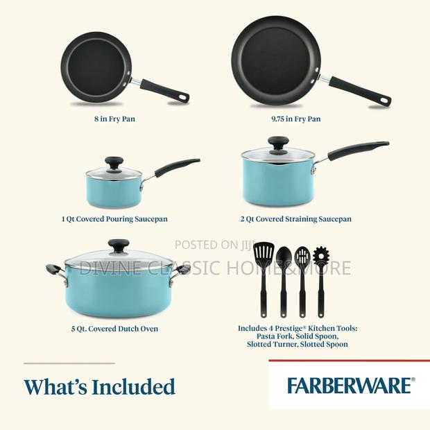 Farberware Easy Clean 12 PCS Nonstick Cookware Set With Cooking Tools · Photo 3