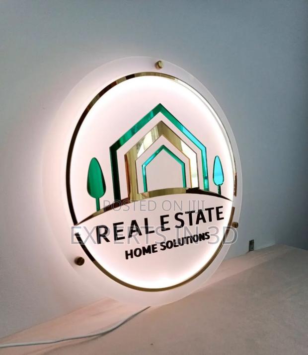 Indoor Signage 3d and 2d With Light · Photo 1