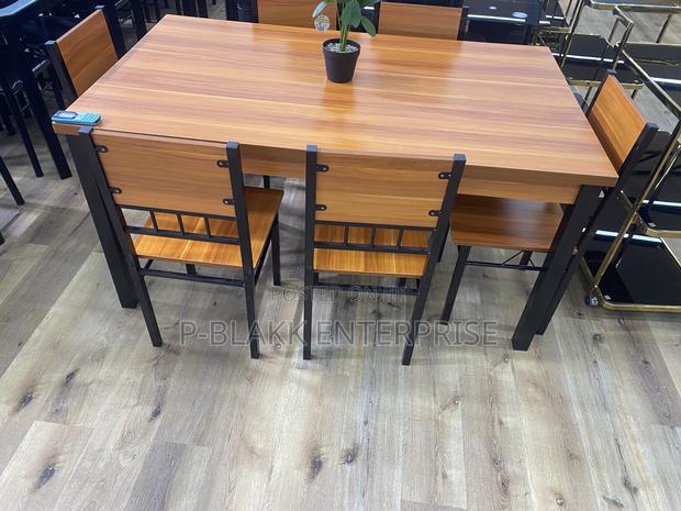Wood Color Dining Set With 6chairs · Photo 1
