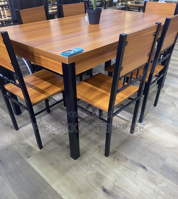 Wood Color Dining Set With 6chairs · Photo 2