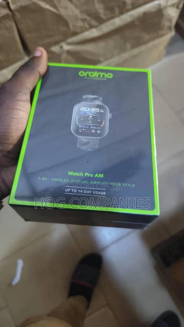 Oraimo Pro Am 1.85′′ Amoled Ip68 Smart Watch in Accra-Delivery in 2hrs · Photo 1