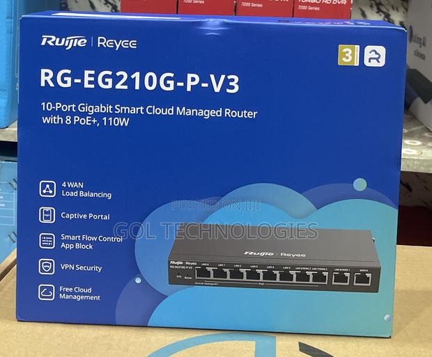 Rg-Eg210g-P-V3 10-Port Gigabit Smart Cloud Managed Router With 8 Poe+ · Photo 1