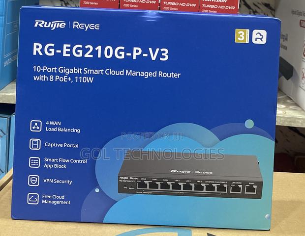 Rg-Eg210g-P-V3 10-Port Gigabit Smart Cloud Managed Router With 8 Poe+ · Photo 2