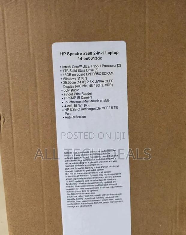 New Laptop HP Spectre 14 16GB Intel Core Ultra 7 SSD 1T · Photo 3