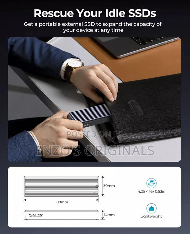 M.2 Nvme Ssd Enclosure 10gbps Original Orico Brand · Photo 5