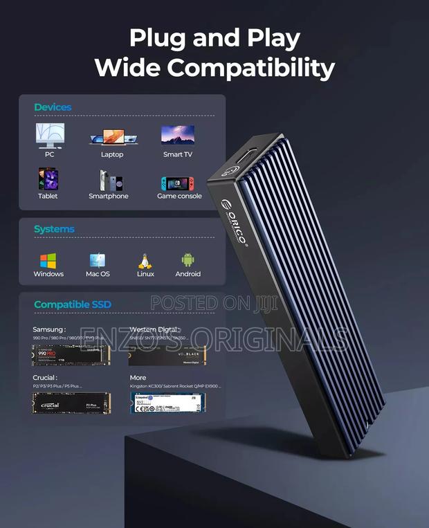 M.2 Nvme Ssd Enclosure 10gbps Original Orico Brand · Photo 6