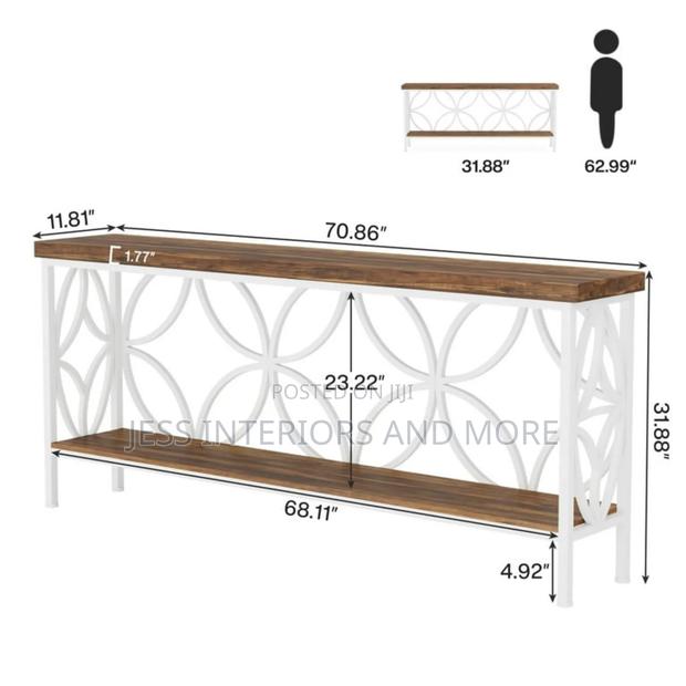 Console Table ( Walnut/White) · Photo 3